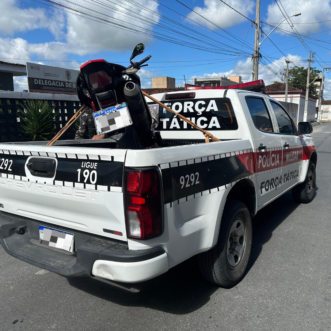 Polícia Militar apreende motocicleta com indícios de adulteração em Pocinhos, Paraíba